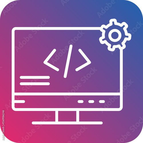 Web Development Line Icon Style