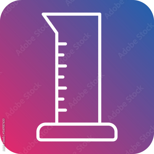 Graduated Cylinder Line Icon Style