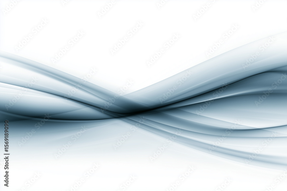 Obraz premium Blue and White Smooth Wave Background