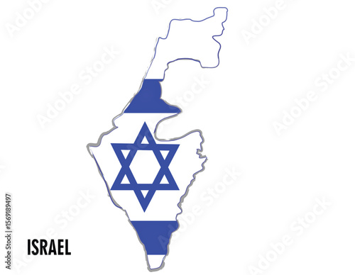 Vector illustration of the Israeli flag. Suitable for editorial purposes, political analysis, news articles, or geography-themed designs.