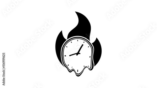 rush hour symbol, black isolated silhouette