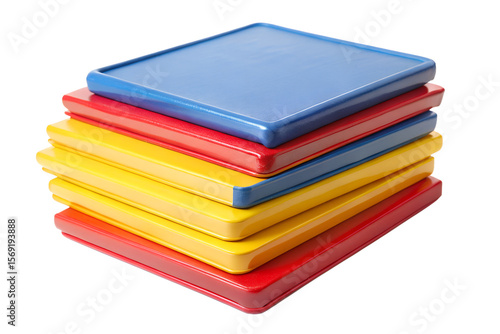 Wallpaper Mural A stack of colorful books is isolated on transparent background Torontodigital.ca