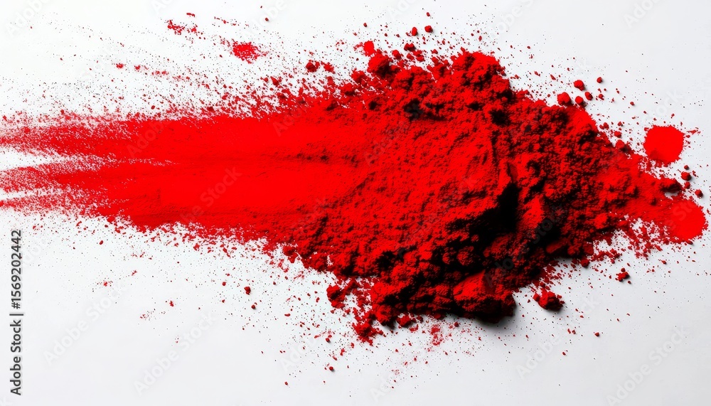 Aesthetic Presentation of Kumkum Powder Against White Aesthetic Presentation of Kumkum Powder Against White