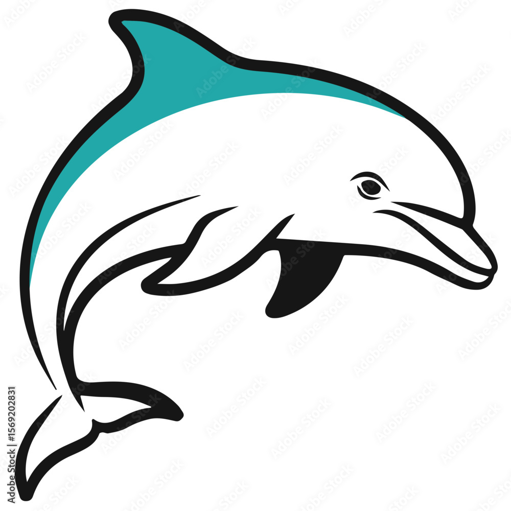 Naklejka premium dolphin vector illustration