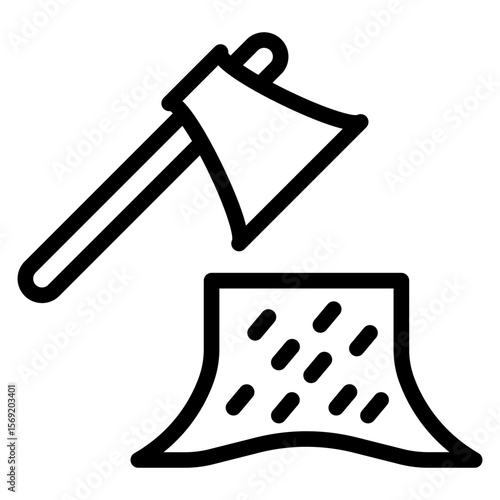 Deforestation Icon Style