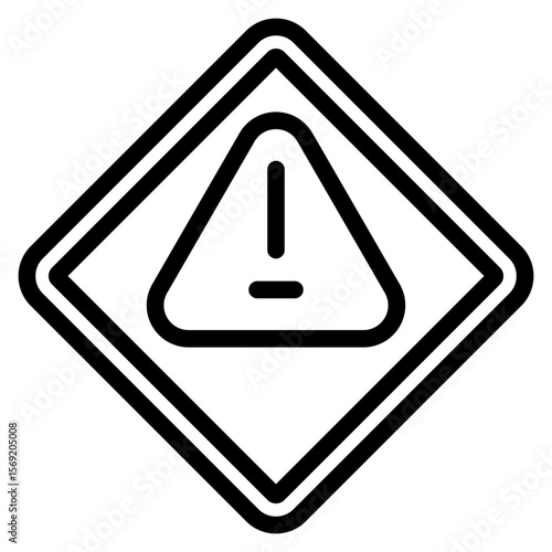 Danger Sign Icon Style