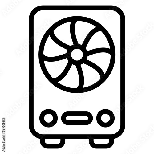 Air Cooler Icon Style