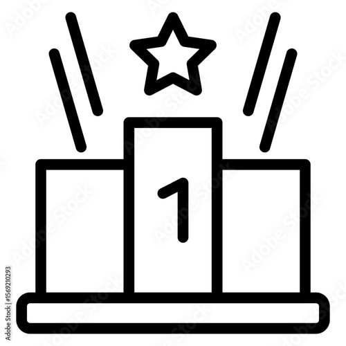 Winner Podium Icon Style