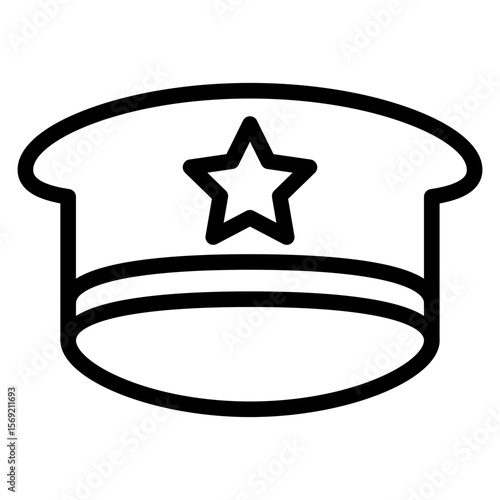 Military Hat Icon Style