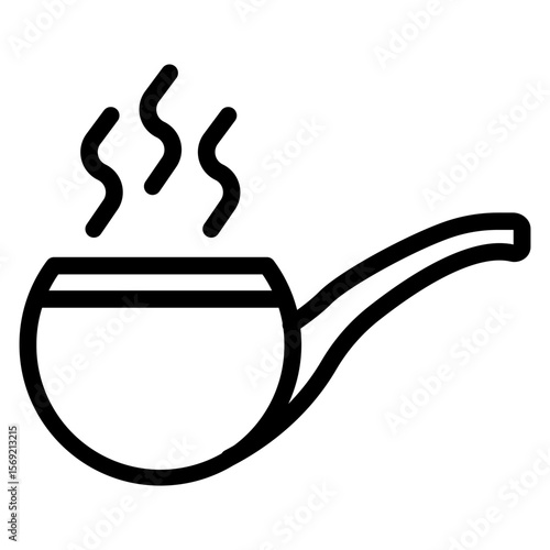 Smoking Pipe Icon Style