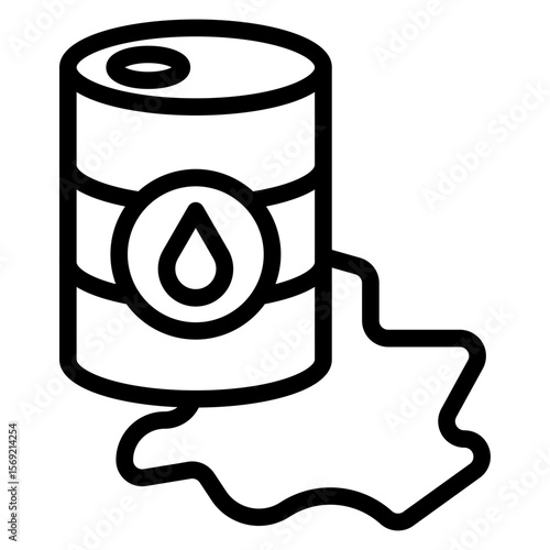 Barrel Leak Icon Style