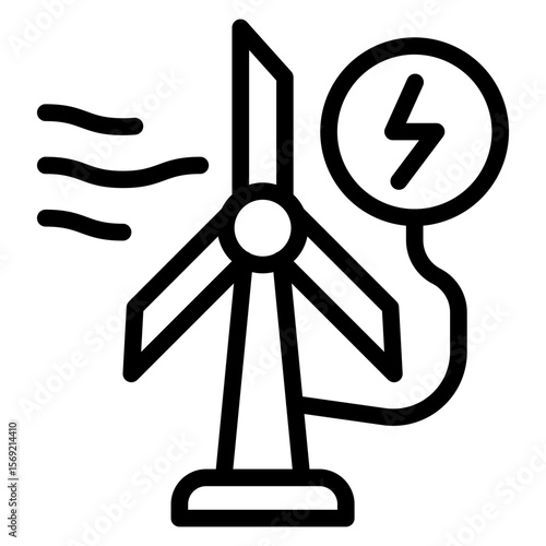Wind Power Icon Style