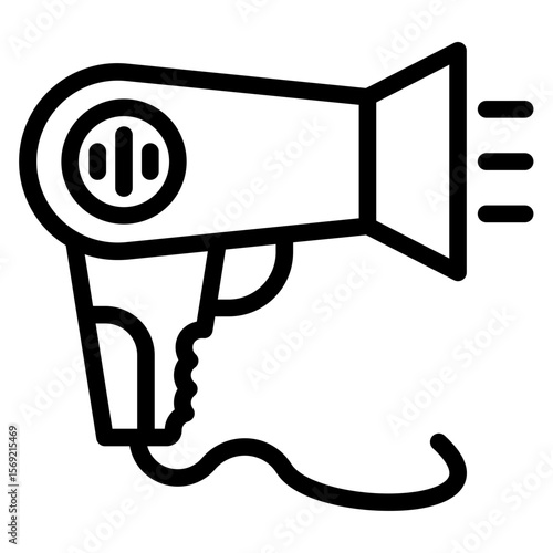 Hair Dryer Icon Style