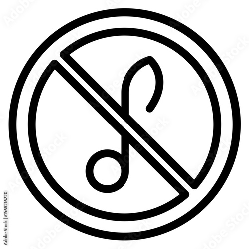 No Music Icon Style