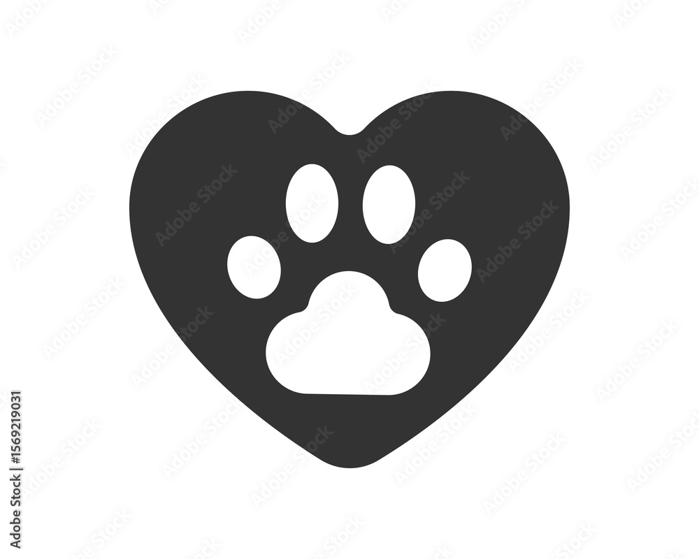 Heartwarming vector graphic of a paw print inside a heart, symbolizing love for pets. Use for animal welfare, veterinary services, pet adoption, or heartfelt designs. Heartwarming vector graphic of a paw print inside a heart, symbolizing love for pets. Use for animal welfare, veterinary services, pet adoption, or heartfelt designs.