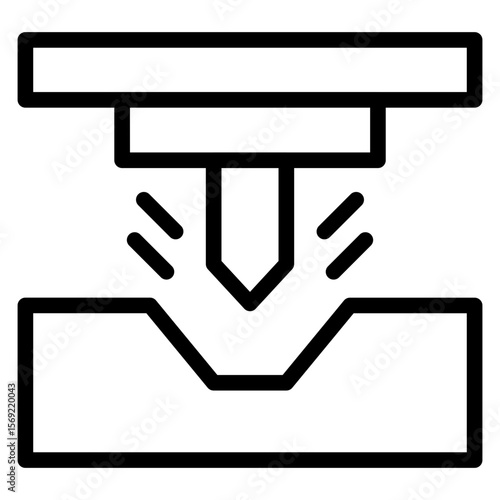 Bending Machine Icon Style