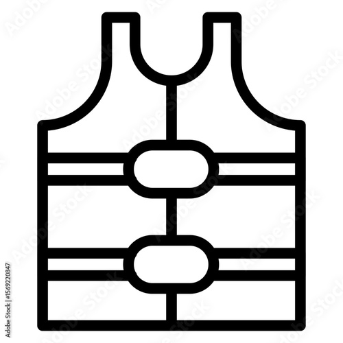 Bulletproof Vest Icon Style