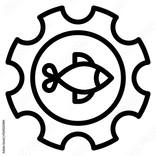 Fishing Gear Icon Style