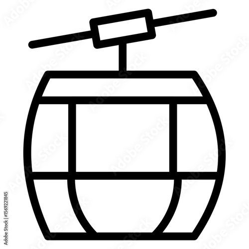 Cable Car Icon Style