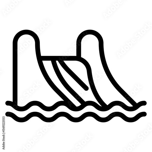 Water Slide Icon Style