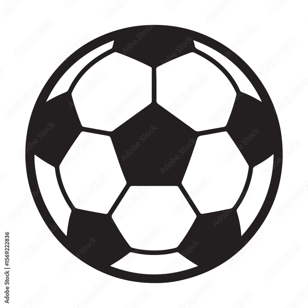 Fototapeta premium Soccer ball vector illustration isolated on white background