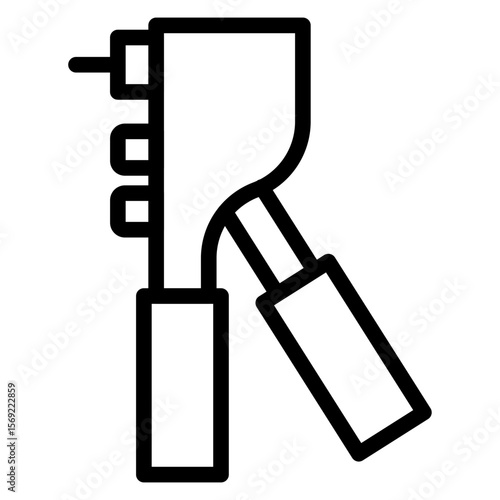 Rivet Gun Icon Style