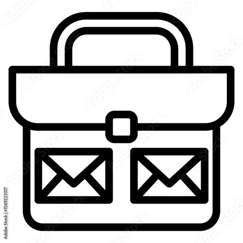 Mail Bag Icon Style