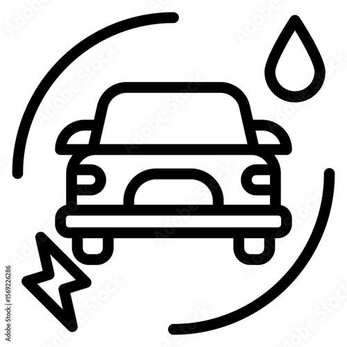 Hybrid Vehicle Icon Style