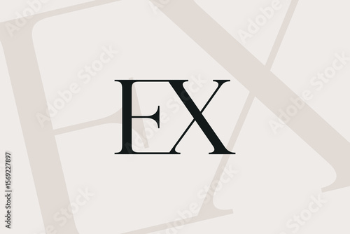 EX or XE letter logo icon design. Classic style luxury initials monogram.