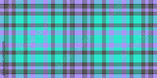 Vibrant pastel plaid pattern in teal, purple, and gray.  Perfect for textile design, fashion, website backgrounds, or any project needing a cheerful, modern texture.