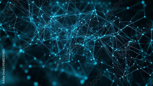 Blue lines on a dark background show a computer chip's connections.  It's a simple image representing computer technology.
