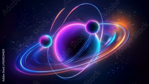 Wallpaper Mural Colorful Planets and Rings in Space Torontodigital.ca