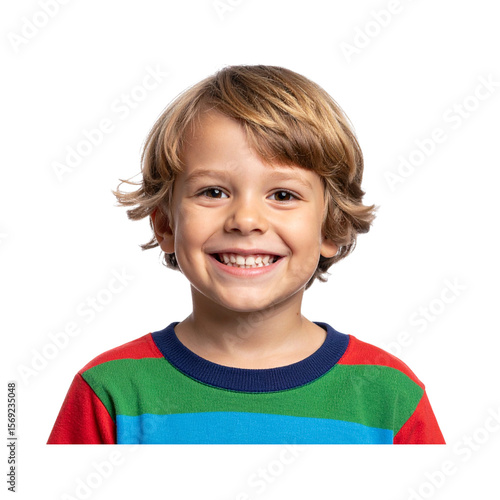  PNG Happy british kid crayon portrait photo 