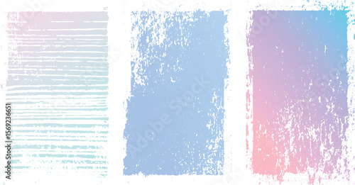 Abstract grunge rectangular frames set collection isolated grunge texture. old canvas textured for overlay or screen scratch effect, Abstract grunge distressed texture transparent background.