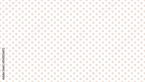 Subtle seamless vector pattern: scattered brown circle outlines on a clean white background. Ideal for textiles, digital paper, and creative projects.