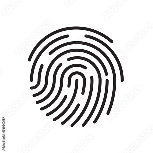 Unique Fingerprint Identification System Illustration.