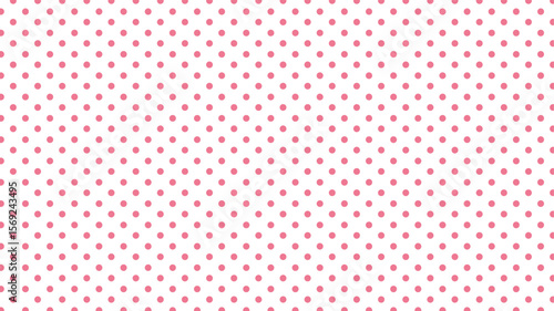 Cheerful seamless vector pattern: scattered pink polka dots on a clean white background. Ideal for textiles, digital paper, and creative projects.