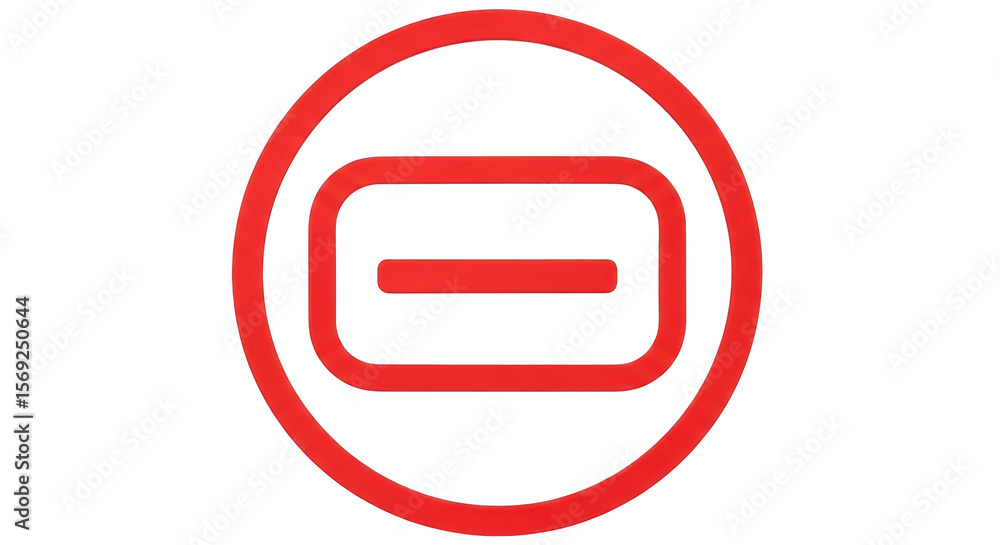 Isolated Subtract Sign Isolated Subtract Sign