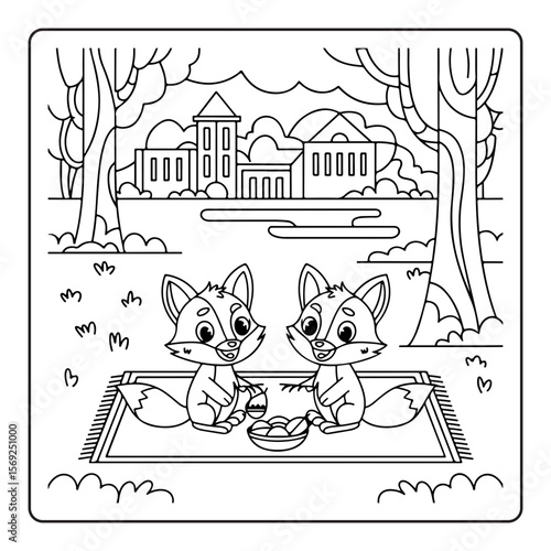hand drawn coloring pages isolated