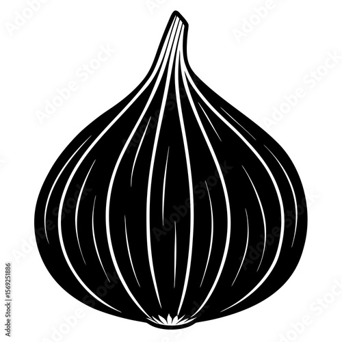 Garlic vegetable vector perfect for healthy food, farm, eco, and organic-themed digital design projects.
