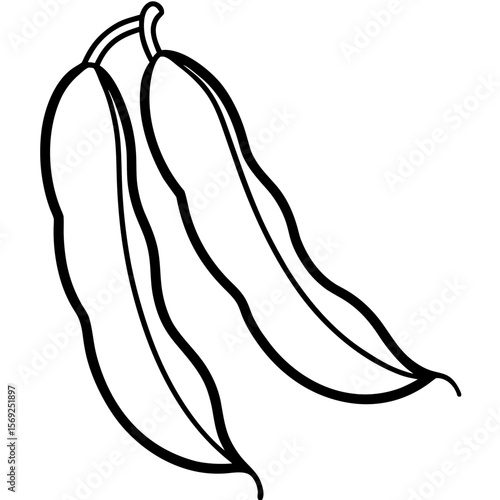 Green beans
  vegetable vector perfect for healthy food, farm, eco, and organic-themed digital design projects.