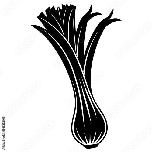 Leek vegetable vector perfect for healthy food, farm, eco, and organic-themed digital design projects.