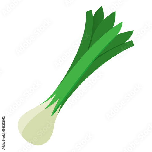 Leek vegetable vector perfect for healthy food, farm, eco, and organic-themed digital design projects.