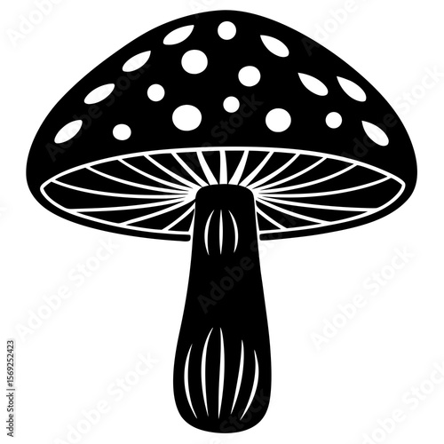 Mushroom  vegetable vector perfect for healthy food, farm, eco, and organic-themed digital design projects.