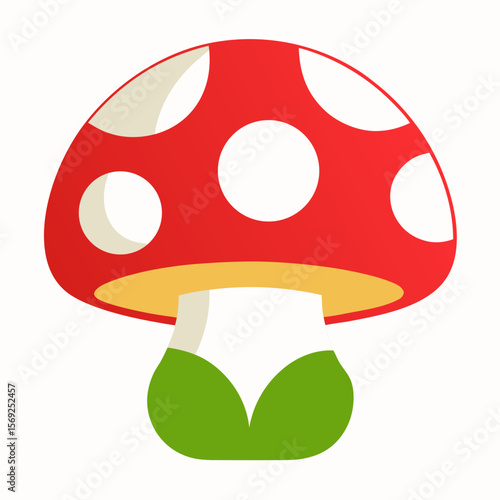 Mushroom  vegetable vector perfect for healthy food, farm, eco, and organic-themed digital design projects.
