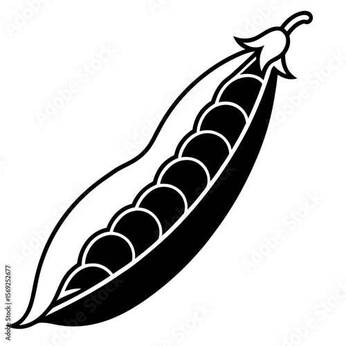 Peas vegetable vector perfect for healthy food, farm, eco, and organic-themed digital design projects.
  