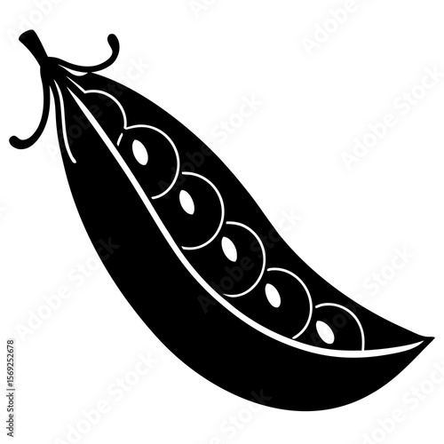 Peas vegetable vector perfect for healthy food, farm, eco, and organic-themed digital design projects.
  