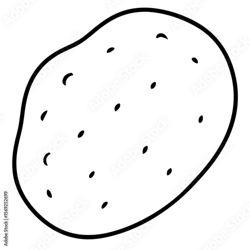 Potato  vegetable vector perfect for healthy food, farm, eco, and organic-themed digital design projects.