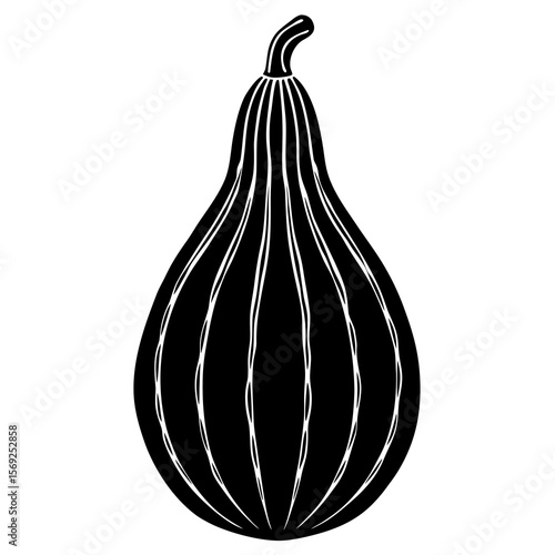 Ridge gourd vegetable vector perfect for healthy food, farm, eco, and organic-themed digital design projects.
 