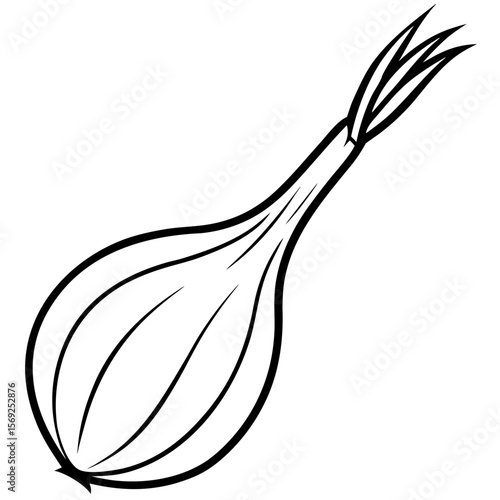 Spring onion vegetable vector perfect for healthy food, farm, eco, and organic-themed digital design projects.